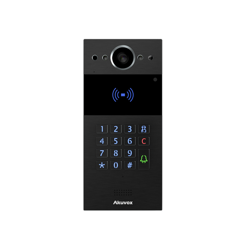 Akuvox Black Intercom With Keypad & RF Card Reader