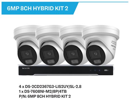 HIKVISION 6MP 8 Channel NVR with 4 x DS-2CD2367G3
