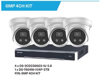 HIKVISION 4Channel NVR with 4xDS-2CD2366-G2-IU-2.8