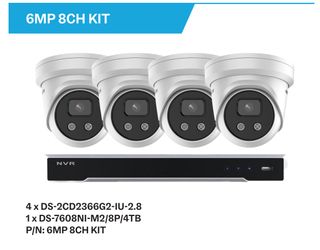 HIK 6MP 8 Channel NVR with 4 x DS-2CD2366-G2H