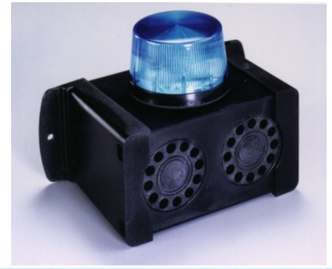 TK-438 BLUE Twin Piezo Siren with Flasher