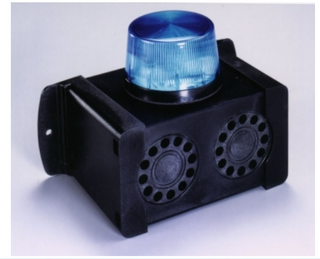 TK-438 BLUE Twin Piezo Siren with Flasher