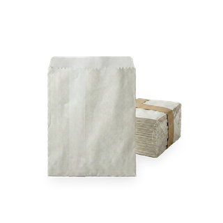Paper Bag W1/2F #1/2 Long Flat White 150X127 1000/Pack - pack 1000