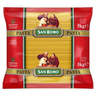 Pasta Dry Fettucine #12 5Kg Pkt San Remo (2) - pkt 5Kg
