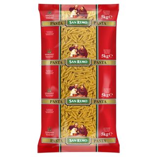 Pasta Dry Penne #18 5Kg Pkt San Remo (2) - pkt 5Kg