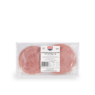 Ham - Leg English 97% Fat Free Sliced 'Don' - each 1kg