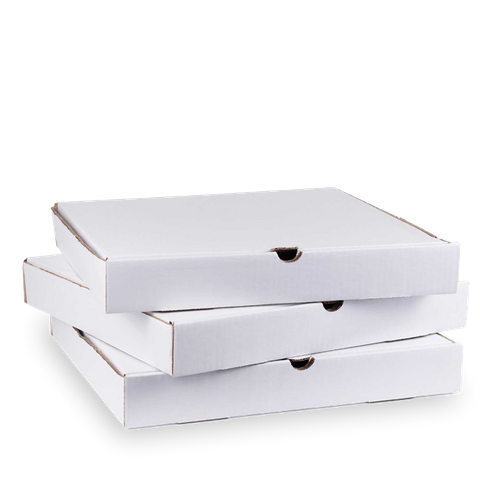7" Plain White Pizza Box - sleeve 100