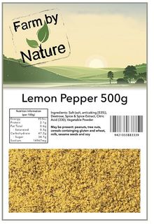 SEASONING LEMON PEPPER 500GM FARM BY NATURE