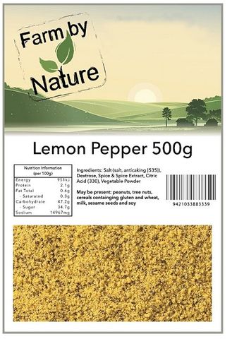 SEASONING LEMON PEPPER 500GM FARM BY NATURE