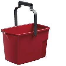 Bucket Rectangle General Purpose Red 9Lt