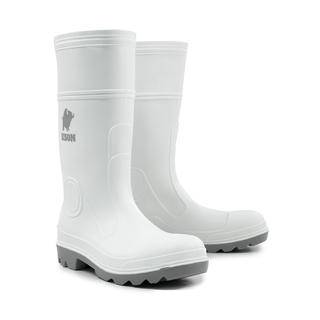 Paramount Mohawk PVC/Nitrile Safety Gumboot Grey & White Size 11