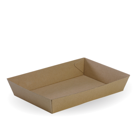 BioPak BioBoard Tray #4 Kraft, 250 units per ctn