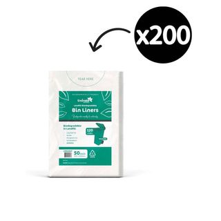 Austar 120LT Envirostar Landfill Biodegradable Bin Liners, Clear 200 Bags per Ctn