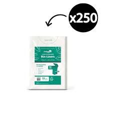 Austar 72LT Envirostar Landfill Biodegradable Bin Liners, Clear, 250 Bags per Ctn