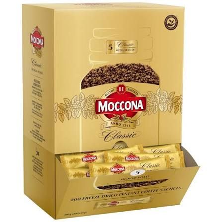 Moccona Classic Medium Roast Individual Coffee 1.7g Sticks, 200 per Pack, 800 per Ctn