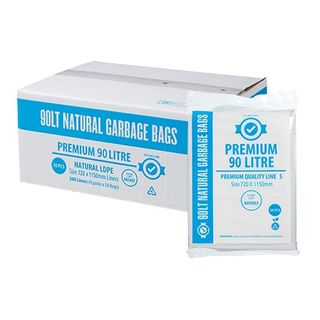 Austar 90LT Premium Clear Bin Liner LDPE, 250 Bags per Ctn