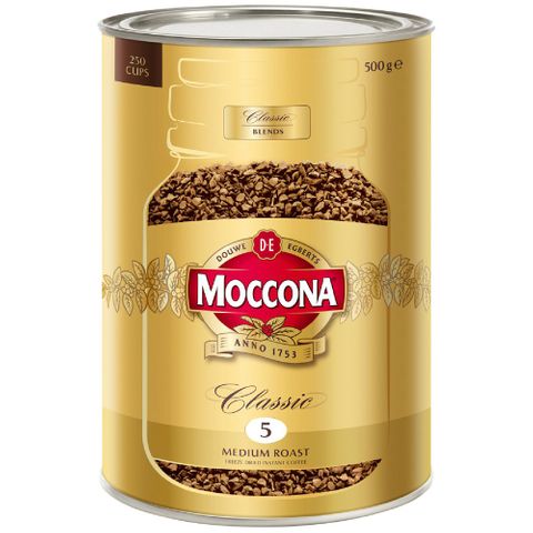 Moccona Classic Medium Roast Instant Coffee Can 500g