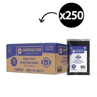 Austar 72LT Contractor Black Bin Liner, 250 Bags per Ctn