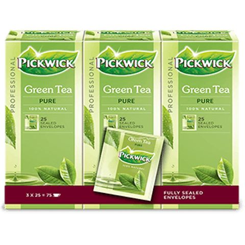 Pickwick Green Tea Pure Fairtrade Teabag Envelopes (300 per Ctn)