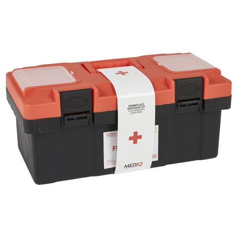 Mediq Essential Workplace Response First Aid Kit In Plastic Tackle Box