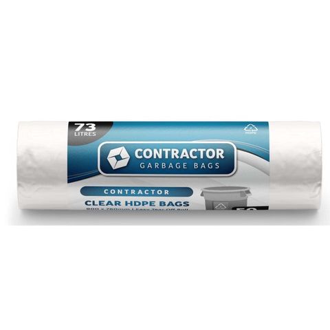 Austar 73LT Contractor Bin Liner, Clear, 250 Bags per Ctn