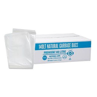 Austar 140LT Premium Clear Bin Liner, 200 Bags per Ctn