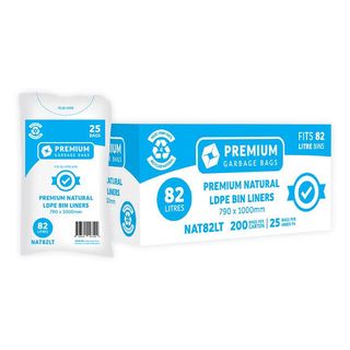 Austar 82LT Premium Clear Bin Liner, 200 Bags per Ctn