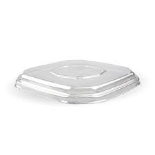 BioPak 500 & 750ml Clear rPET Octa Takeaway Lid, 400 lids per ctn