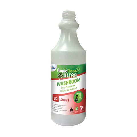 RapidClean Ultra Washroom Cleaner & Deodoriser 500ml Labelled Bottle Only