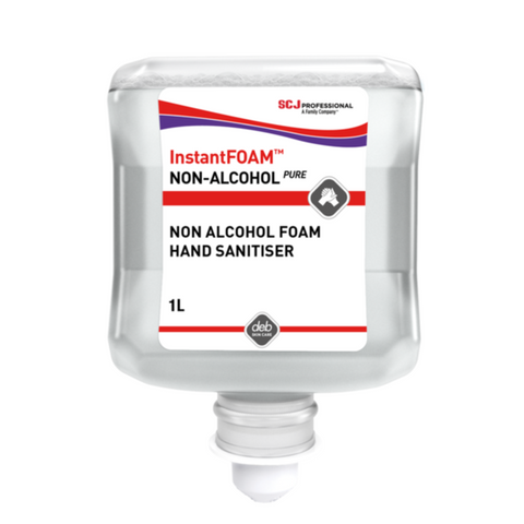 SCJ Instant Foam Non Alcohol Sanitiser 1LT, 6 x 1LT units per Ctn