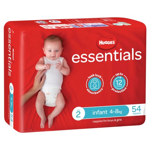 Huggies Essential Nappies Infant 4-8 kg  Ctn 216 (Size 2)