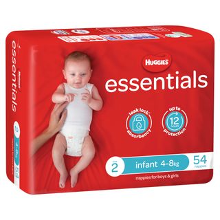 Huggies Essential Nappies Infant 4-8 kg  Ctn 216 (Size 2)