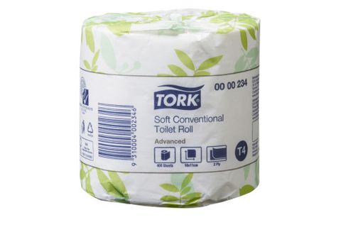 Tork Toilet Roll 2Ply 400 Sheet, 48 Rolls per Ctn
