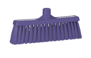 Vikan Floor Broom Straight Neck Medium Bristle 310mm Purple