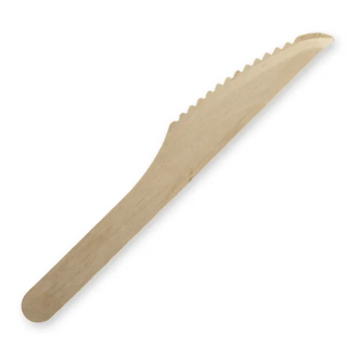 BioPak Wooden Knife Unbranded 16cm, 100 per Slv, 2000 per Ctn