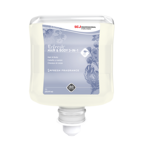 Deb Refresh Luxury 3 in 1 Hair & Body With Conditioner 1Lt