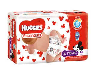 Huggies Essential Nappies Toddler 10-15 kg Ctn 184 (Size 4)