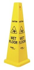 Wet Floor Cone Yellow 1040mm