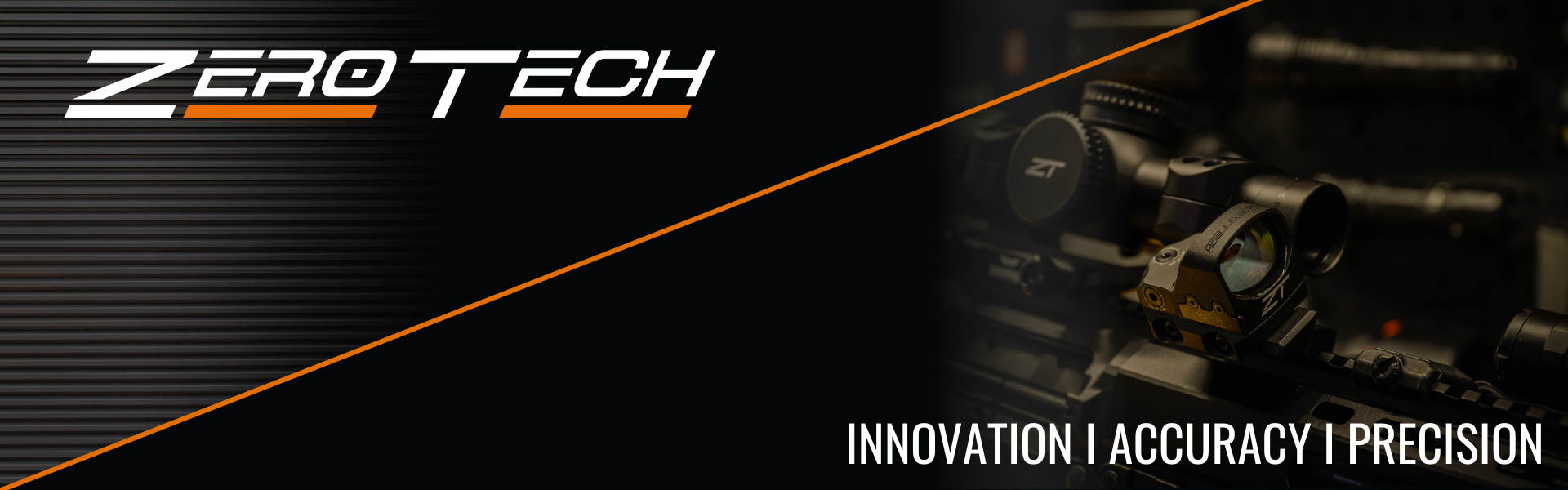 <h2>ZEROTECH OPTICS</h2><p>A NEW GENERATION OF RIFLESCOPES</p><button>VIEW THE RANGE</button>