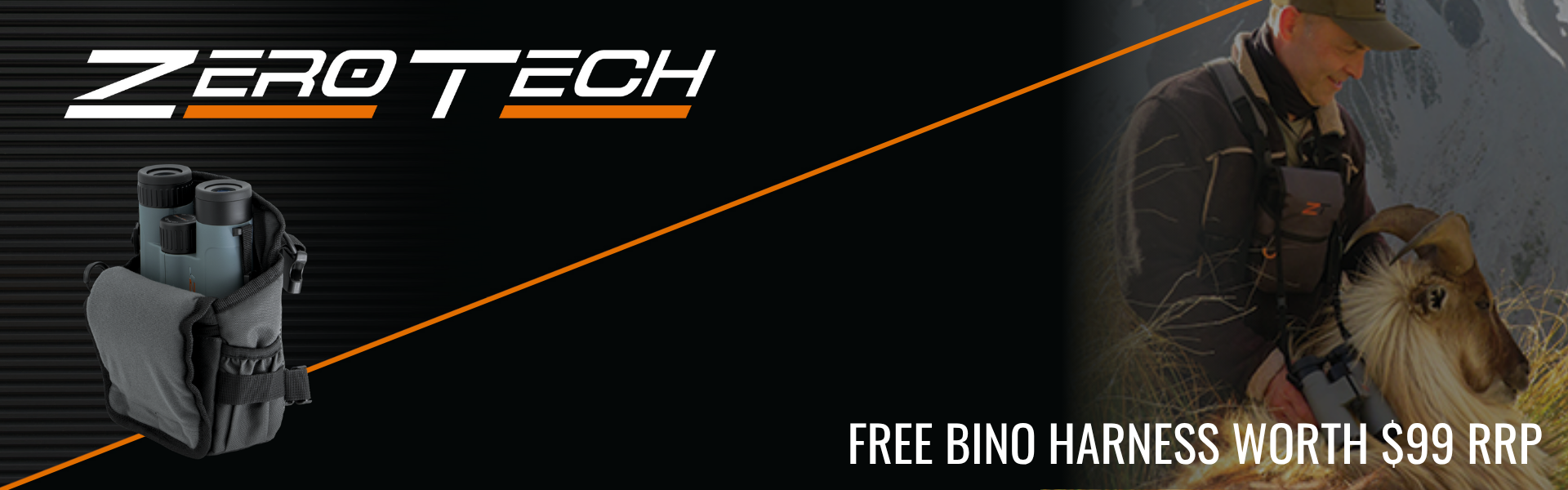 <h2>FREE BINO HARNESS</h2><p>WITH ALL THRIVE 10x42 BINOS</p><button>ORDER NOW</button>