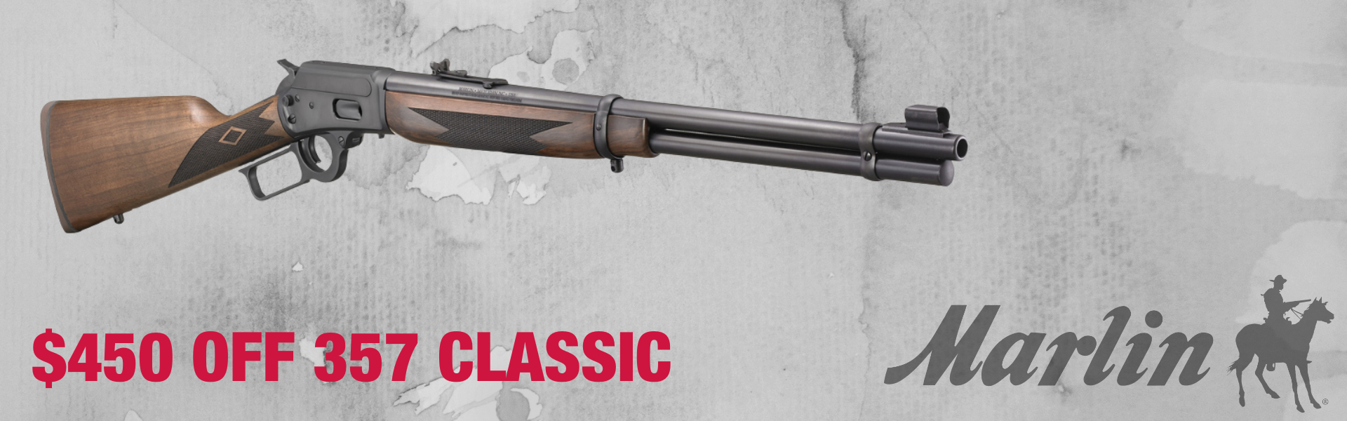 <h2>SALE ON NOW</h2><p>Marlin 357 Classic</p><button>LIMITED STOCK</button>