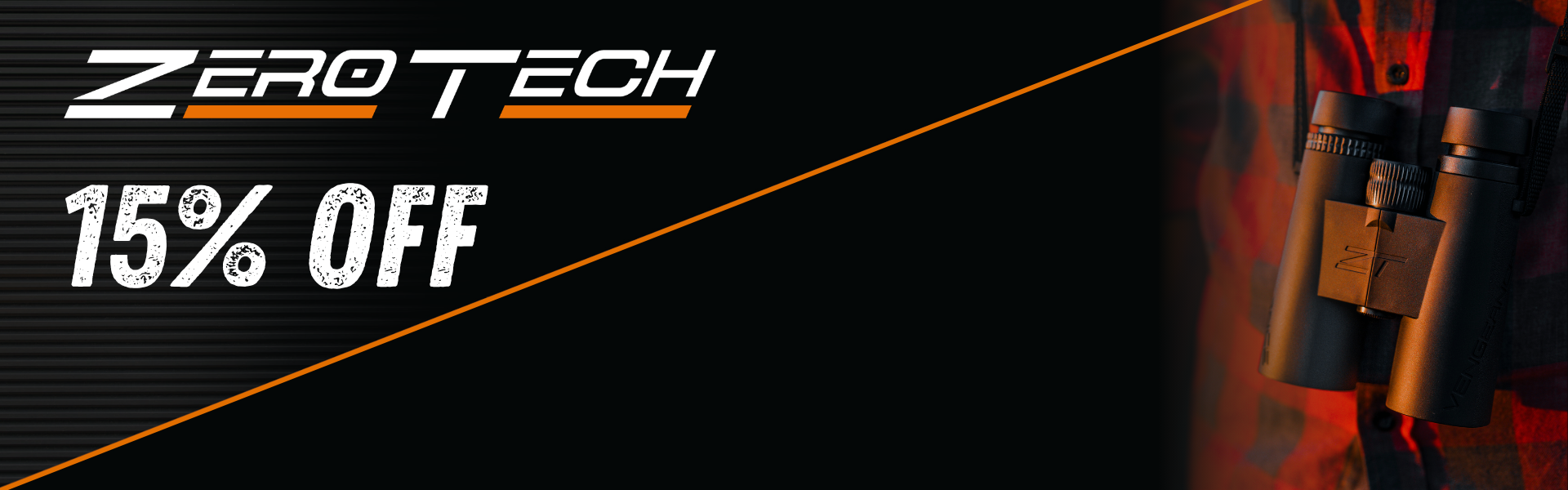 <h2>15% OFF</h2><p>VENGEANCE 10x42 BINOS</p><button>ORDER NOW</button>