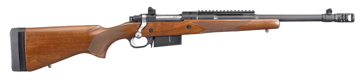 77 Scout Blued / Walnut with Muzzle Brake