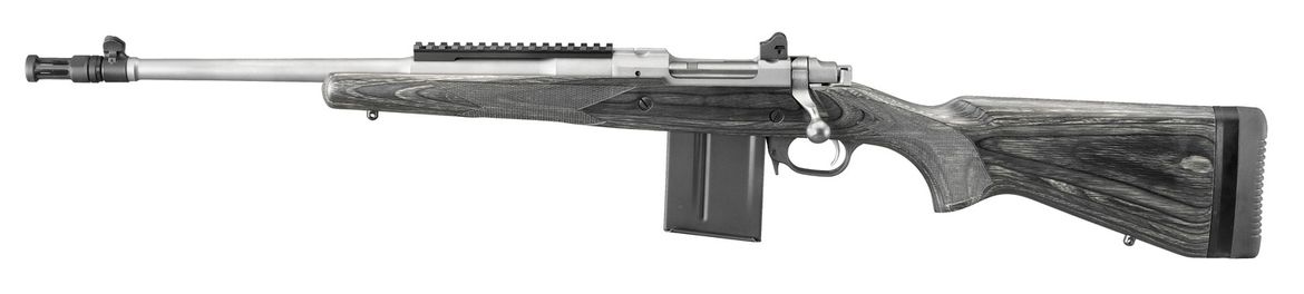 77 Scout Stainless / Laminate with Flash Suppressor - Left Hand