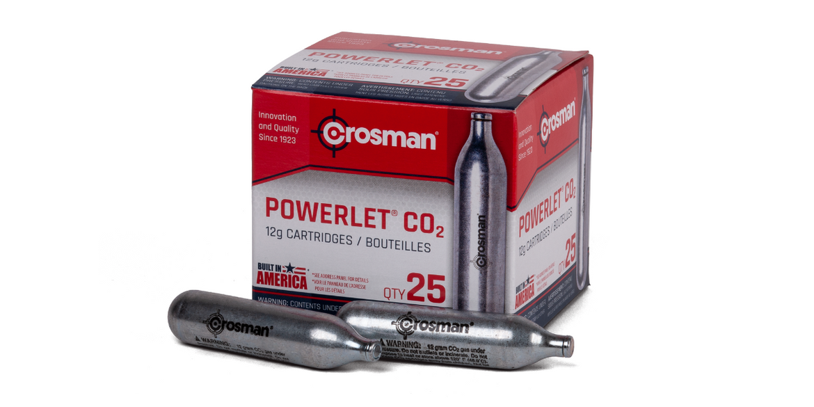 Powerlet 12g CO2 Cartridges - 25 pack