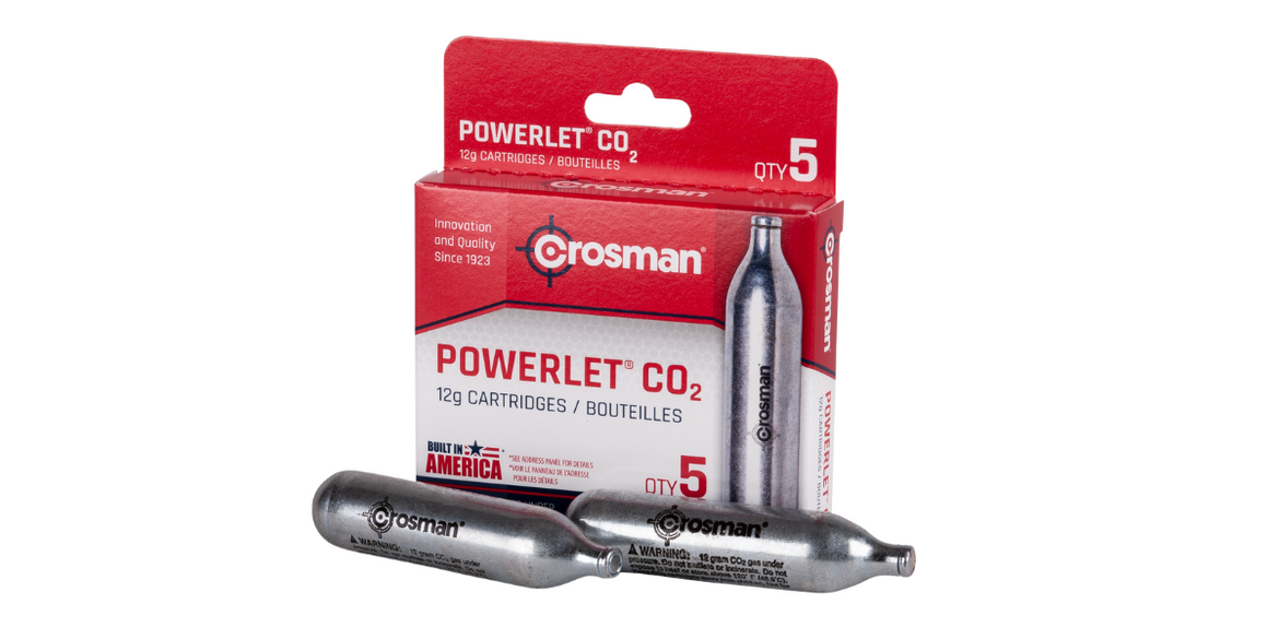 Powerlet 12g CO2 Cartridges - 5 pack