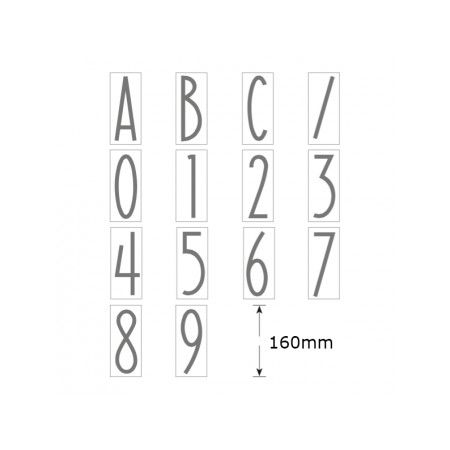 LETTERBOX NUMBERS AND LETTERS 160MM / BX