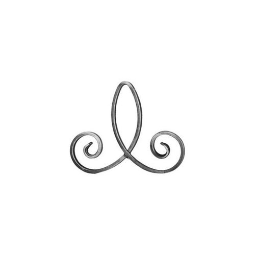 WROUGHT IRON ROSETTE 200 X 160 - 12X6 SECTION ID