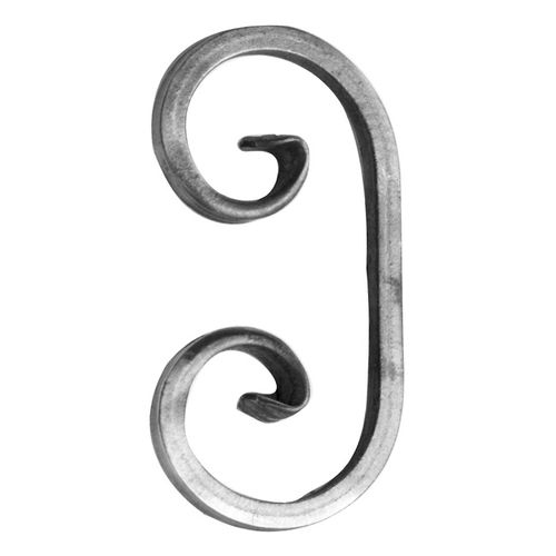 WROUGHT IRON SCROLL 220 X 110MM - 12X12MM SECTION WI