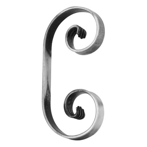 WROUGHT IRON SCROLL 180 X 80MM - 20X4MM SECTION WI